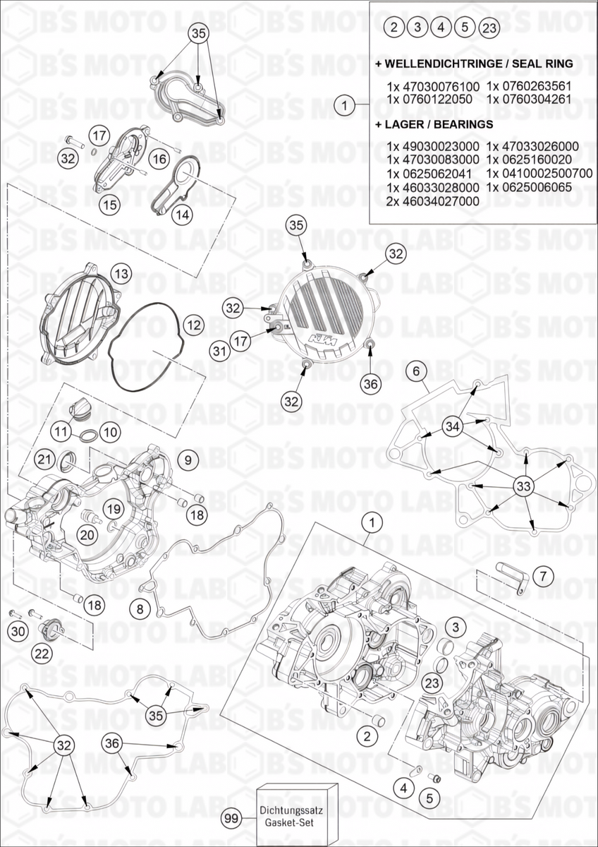 Engine Case, Engine 85 SX 2023 B's Moto Lab