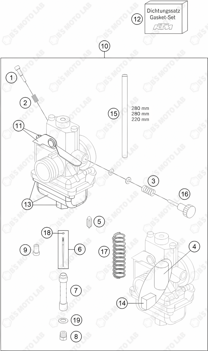 CARBURETOR, 2024 KTM 65SX B's Moto Lab