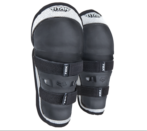 FOX - PEEWEE TITAN KNEE/SHIN GRD - Black/Silver - OS