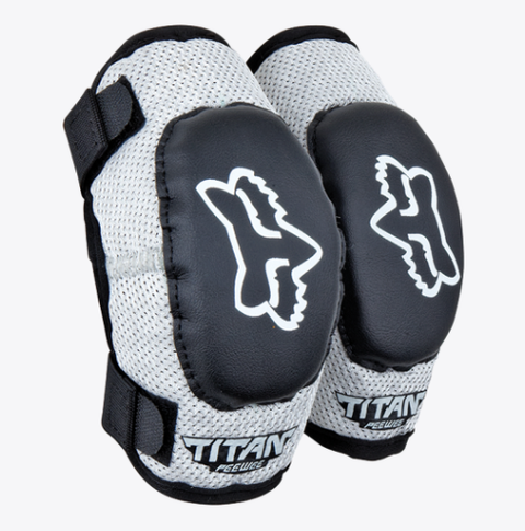 FOX - PEEWEE TITAN ELBOW GRD S/M - Black/Silver - OS