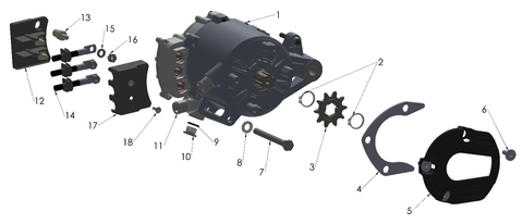 Motor System - Sprocket Side, 2023 Cobra CX5E