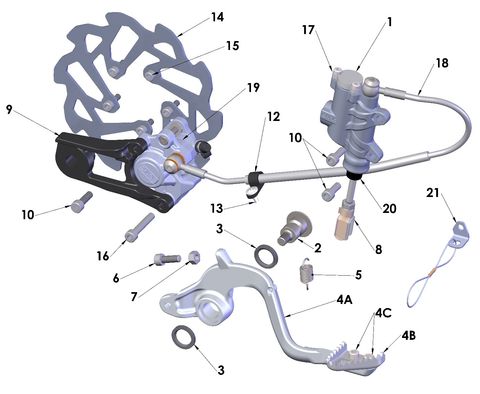 Rear Brake System, 2023 Cobra CX5E