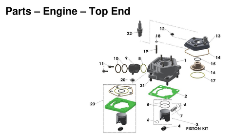 Engine - Top End, 2027 COBRA CX50 SR