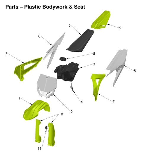Plastic Bodywork & Seat, 2027 COBRA CX50 SR