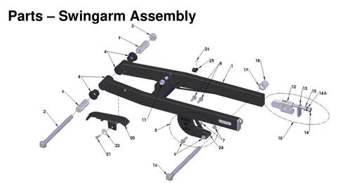 Swingarm Assembly, 2027 COBRA CX50 SR