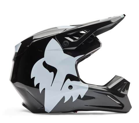 FOX - YTH V1 SHIELD HELMET - Black - YM