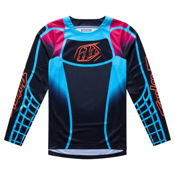 Troy Lee Designs - YOUTH GP PRO JERSEY - FRAMEWORK BLACK / CYAN