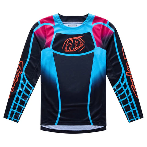 Troy Lee Designs - YOUTH GP PRO JERSEY - FRAMEWORK BLACK / CYAN