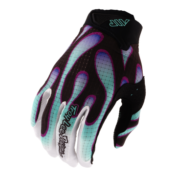 Troy Lee Designs - AIR GLOVE - OVERSPRAY BLACK / REAL TEAL