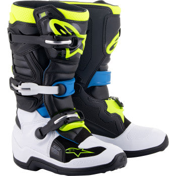 ALPINESTARS - YOUTH TECH 7S BOOTS - Black/Blue/Yellow