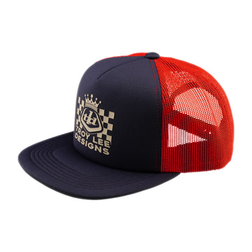 Troy Lee Designs - TRUCKER SNAPBACK - FRIDAY NIGHT RED / INDIGO
