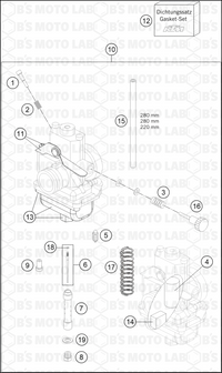 Carburetor Engine 65 SX 2023 B s Moto Lab
