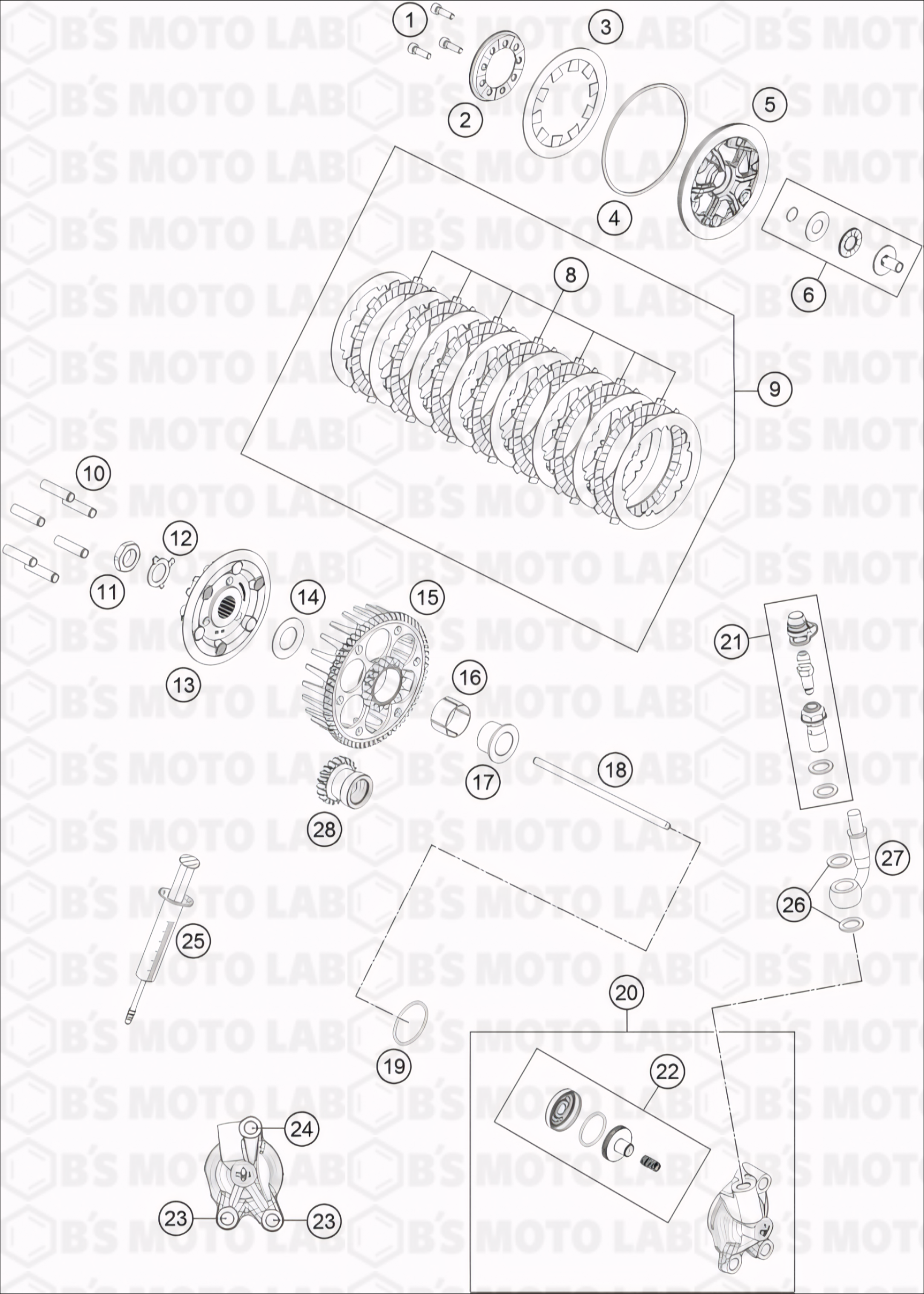 Clutch, Engine 85 SX 2023 – B's Moto Lab