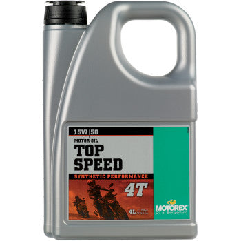 Motorex - Top Speed Synthetic 4T Engine Oil - 15W-50 - 4L - PN:  3601-0013