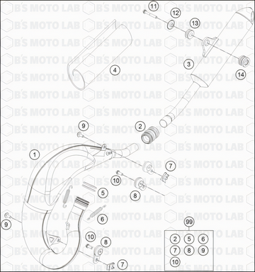 Exhaust System, 65 SX 2023