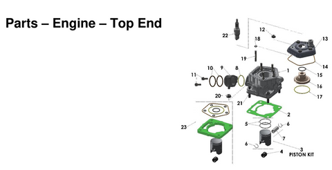 ENGINE – TOP END, 2026 COBRA CX-50-FWE