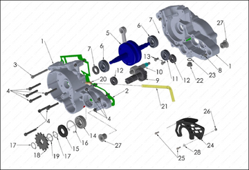 Engine Bottom End and Transmission, 2025 COBRA CX-50-SR