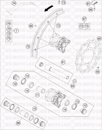 Front Wheel, Chassis 85 SX 2023