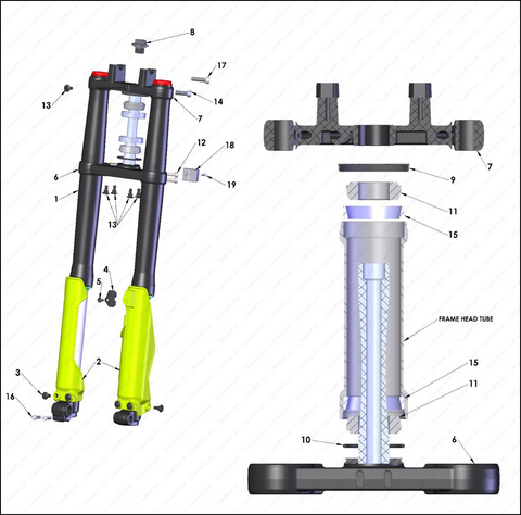 Front Forks and Triple Clamp, 2024 COBRA CX-50-FWE-ANN
