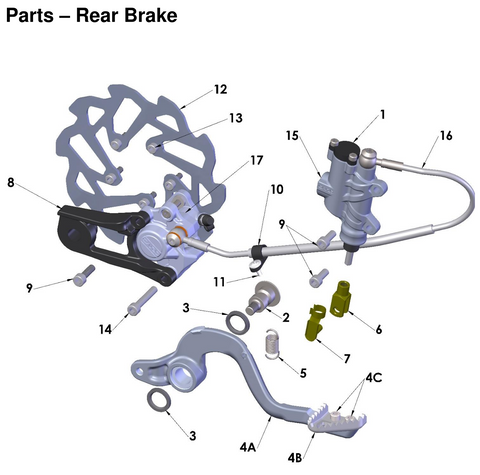 REAR BRAKE SYSTEM, 2026 COBRA CX-50-FWE