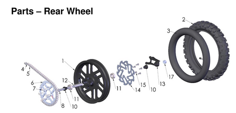 REAR WHEEL, 2026 COBRA CX-50-FWE