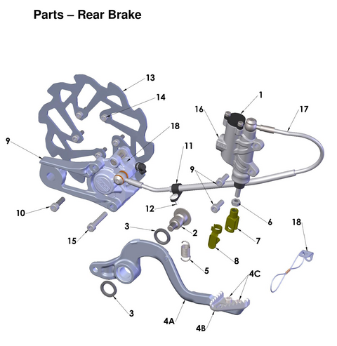 Rear Brake System, 2026 COBRA CX-50-JR