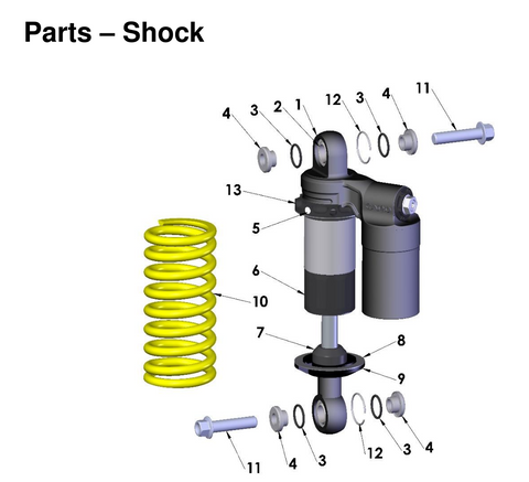 Rear Shock, 2026 COBRA CX-50-JR