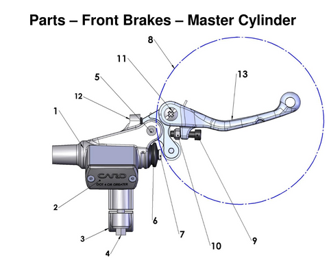 Front Brakes - Master Cylinder, 2026 COBRA CX-65