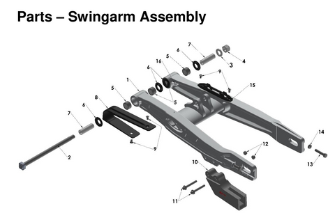 Swingarm Assembly, 2026 COBRA CX-65