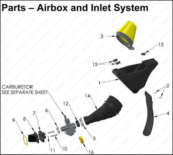 Airbox and Inlet System, 2025 COBRA CX-50-JR