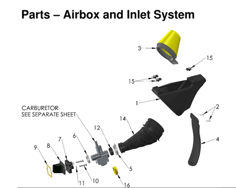 Airbox and Inlet System, 2027 COBRA CX50 JR