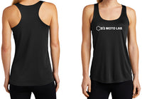 Women Logo Racer Back Tank Shirt Black/ White