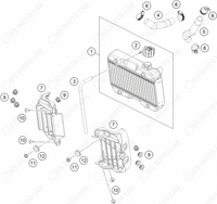 COOLING SYSTEM, 2024 KTM SX-50-F