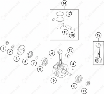 CRANKSHAFT, PISTON, 2024 KTM SX-50-F