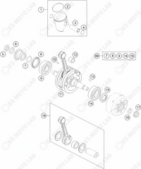 CRANKSHAFT, PISTON, 2024 GasGas MC-85-17/14