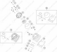 CYLINDER, CYLINDER HEAD, 2024 Husquvarna TC-50