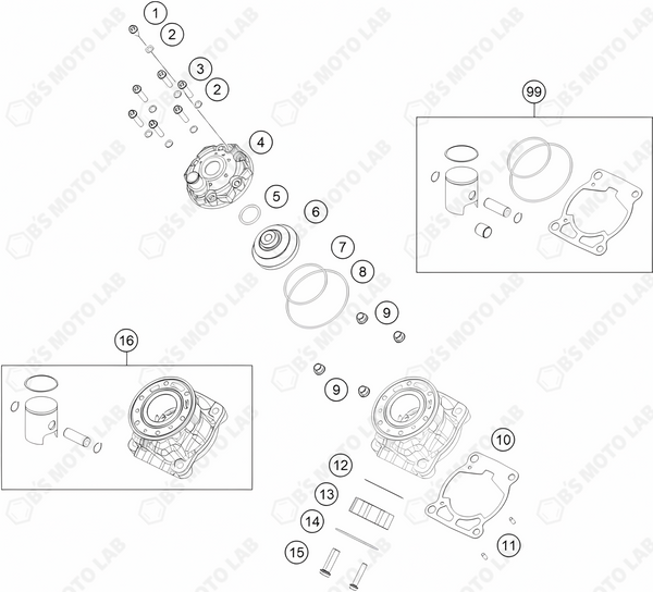 CYLINDER, CYLINDER HEAD, 2024 Husquvarna TC-50