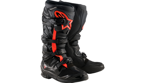 ALPINESTARS - TECH 7 BOOTS -  Fluorescent Red/Black