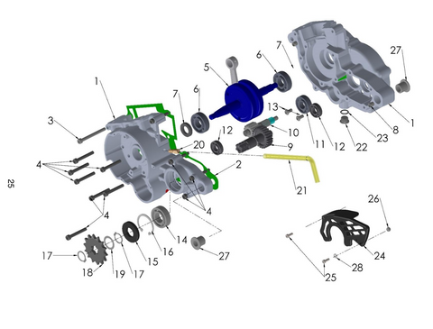 Engine Bottom End and Transmission, 2026 COBRA CX-50-SR