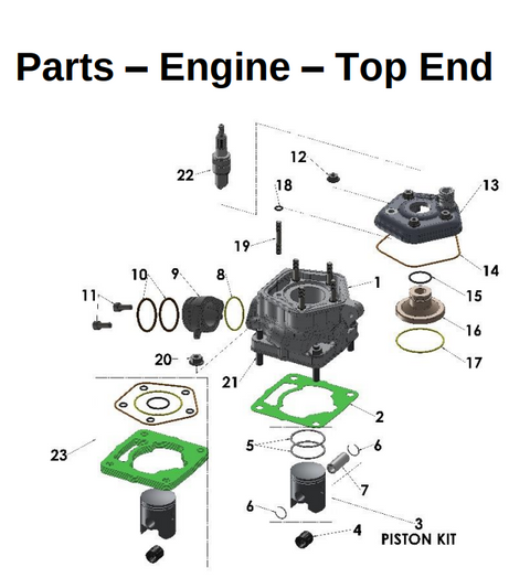 Engine - Top End, 2027 COBRA CX50 FWE