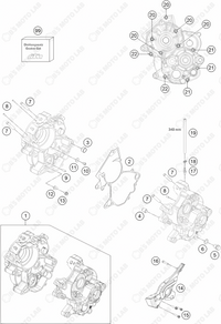 ENGINE CASE, 2024 KTM 65-SX