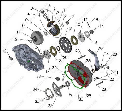 Engine - Clutch and Kick Starter, 2024 Cobra CX-50-JR