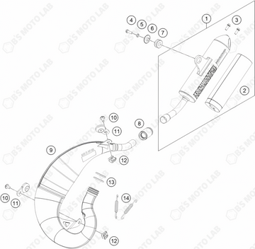 EXHAUST SYSTEM, 2024 Husquvarna TC-50