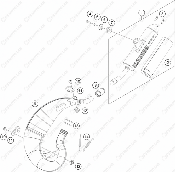 EXHAUST SYSTEM, 2024 KTM 50-SX