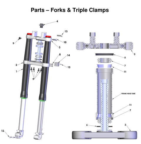 Front Forks and Triple Clamp, 2026 COBRA CX-50-SR