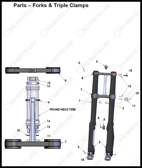 Forks & Triple Clamps, 2023 Cobra CX-65