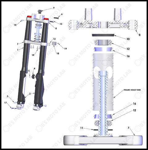 Front Forks and Triple Clamps, 2024 Cobra CX-50-JR