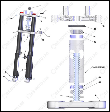 Front Forks and Triple Clamps, 2024 Cobra CX-50-JR