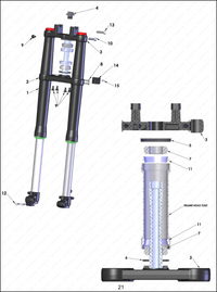 Front Forks and Triple Clamp, 2025 COBRA CX-5E