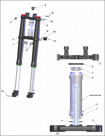 Forks & Triple Clamps, 2025 COBRA CX-50-FWE